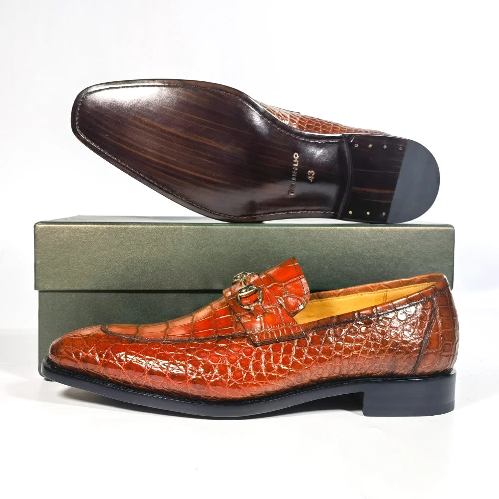 New Design Goodyear crocodile Leather Italian Men Shoes High Quality Loafers Customized Alligator Party Dress Casual Men Shoes