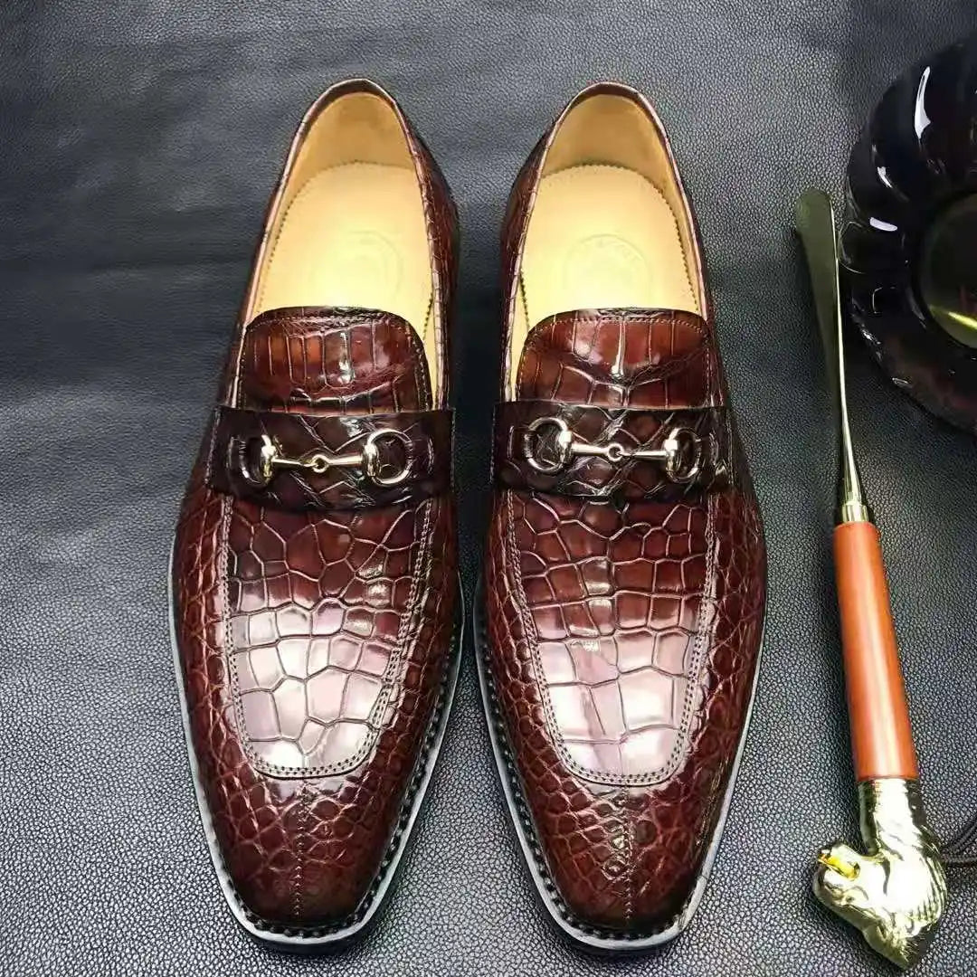 Goodyear Luxury Loafer Men Shoes High Quality New Arrivals Genuine Crocodile Leather Shoes Men alligator Custom Men's Shoes