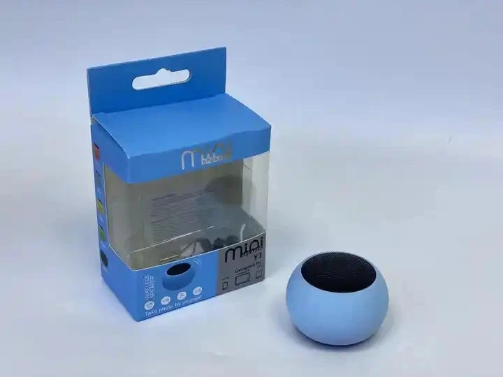 Macarons Portable Y3 M3 Micro Usb Colorful Wireless Speakers Subwoofer Round BT Mini Small Size Outdoor Speaker for Mobile Phone Blue My Store