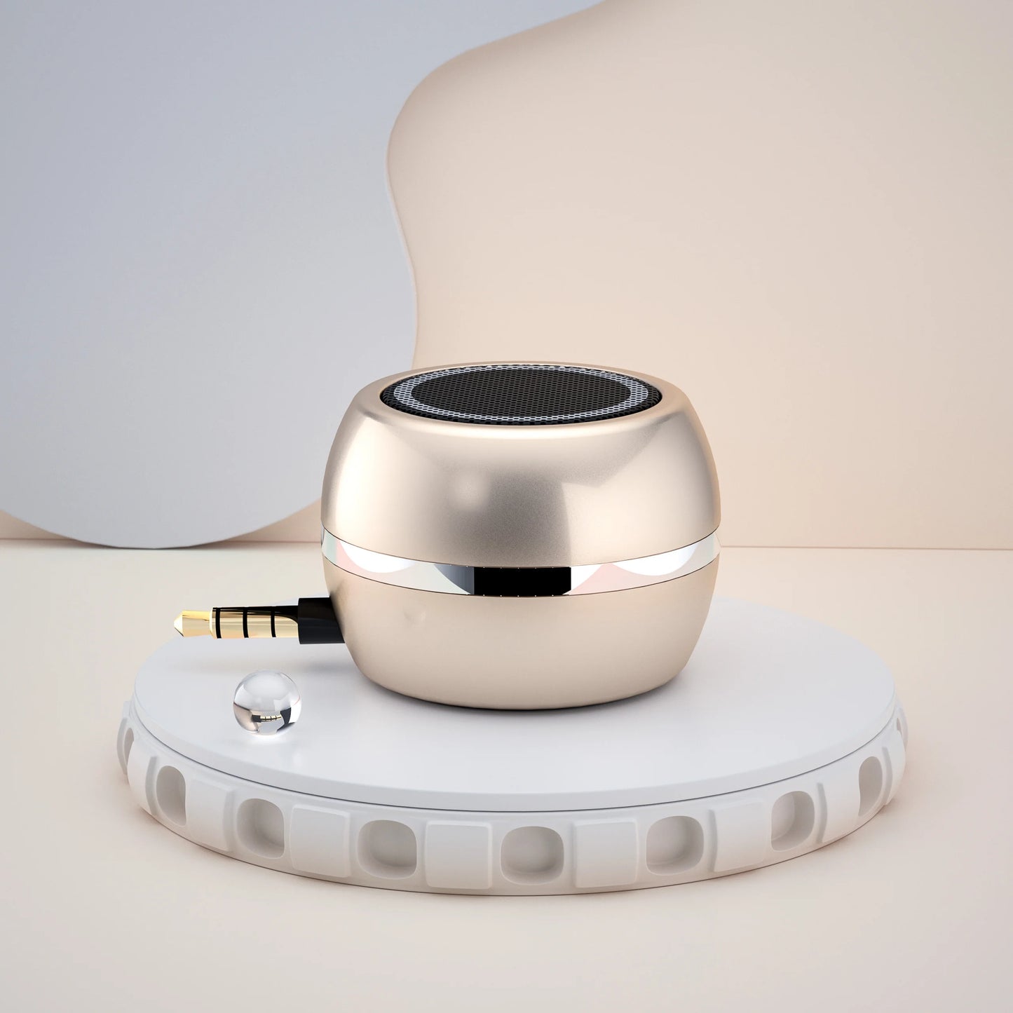 Bluetooth Speaker -YAYUSI Hot Selling A5 Mini and Portable Bluetooth Speakers 3.5mm AUX Smart Mobile Phone Round Shape Wired Speakers Music Player