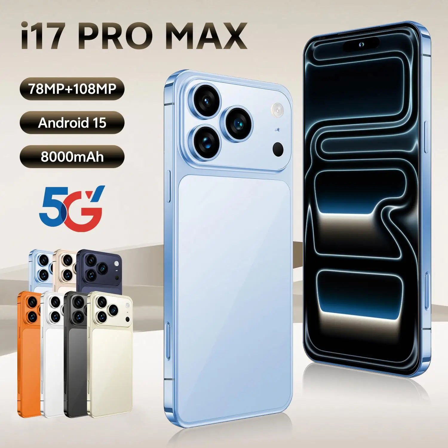 4G Smartphone 7.3-Inch AMOLED Display 1TB Storage 16GB RAM Silver Tidesmit