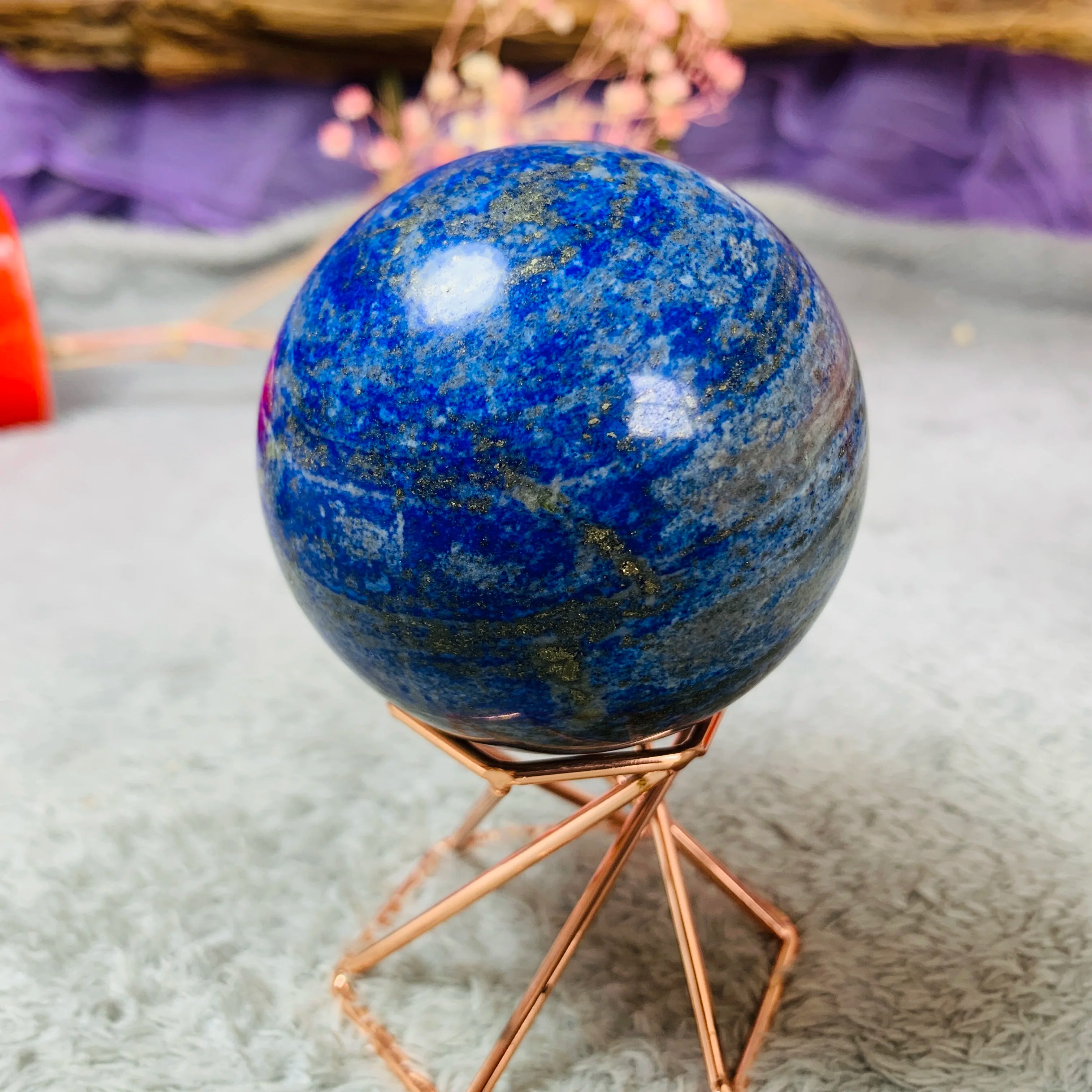 Wholesale Natural Blue Lapis Lazuli Sphere Crystals Healing Stones for Home Decor