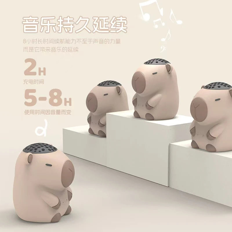 Bluetooth Speaker -TK910 Kapibara Cartoon Doll Mini Speakers Insertable Cute Action Model wireless BT Speaker Machine Radio Christmas gifts TWS