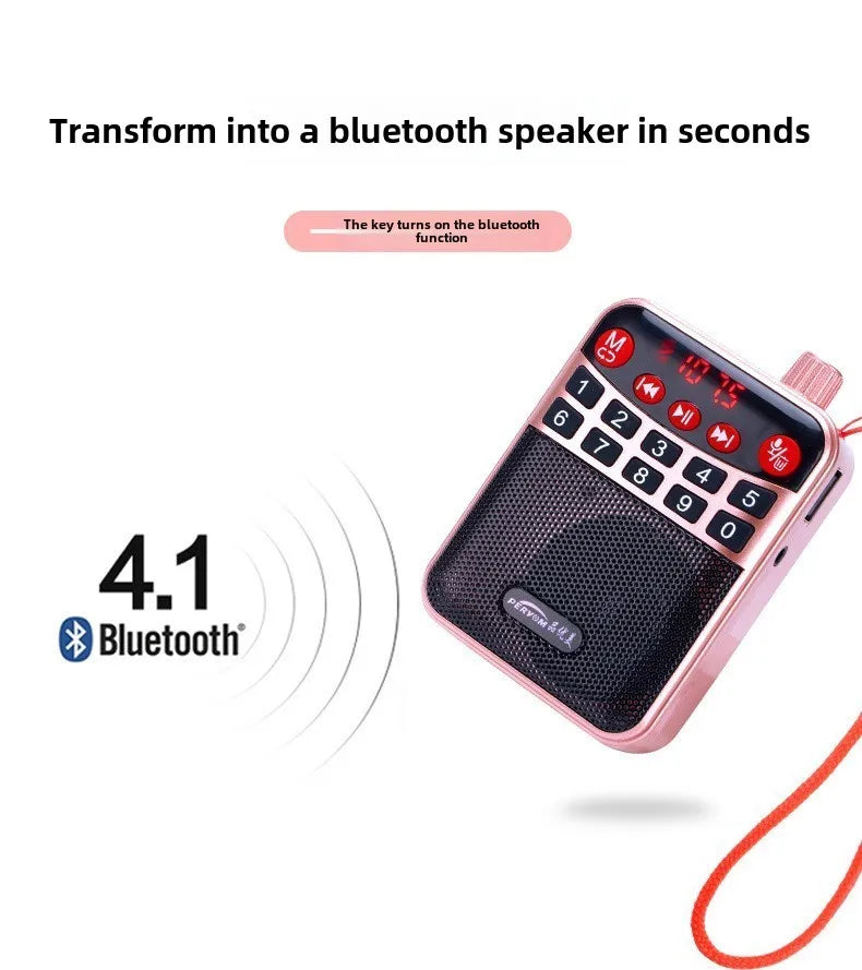 Bluetooth Speaker -M-39 Portable for Bluetooth Card Speaker with Flashlight Function Wholesale Radio for Seniors Singing Opera Storytelling