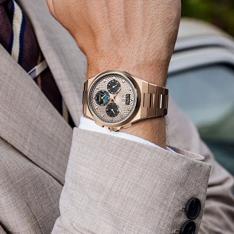 BONEST GATTI Automatic Mechanical Skeleton Watch Stainless Steel Waterproof 50m Luminous Calendar for Minimalist Business Men