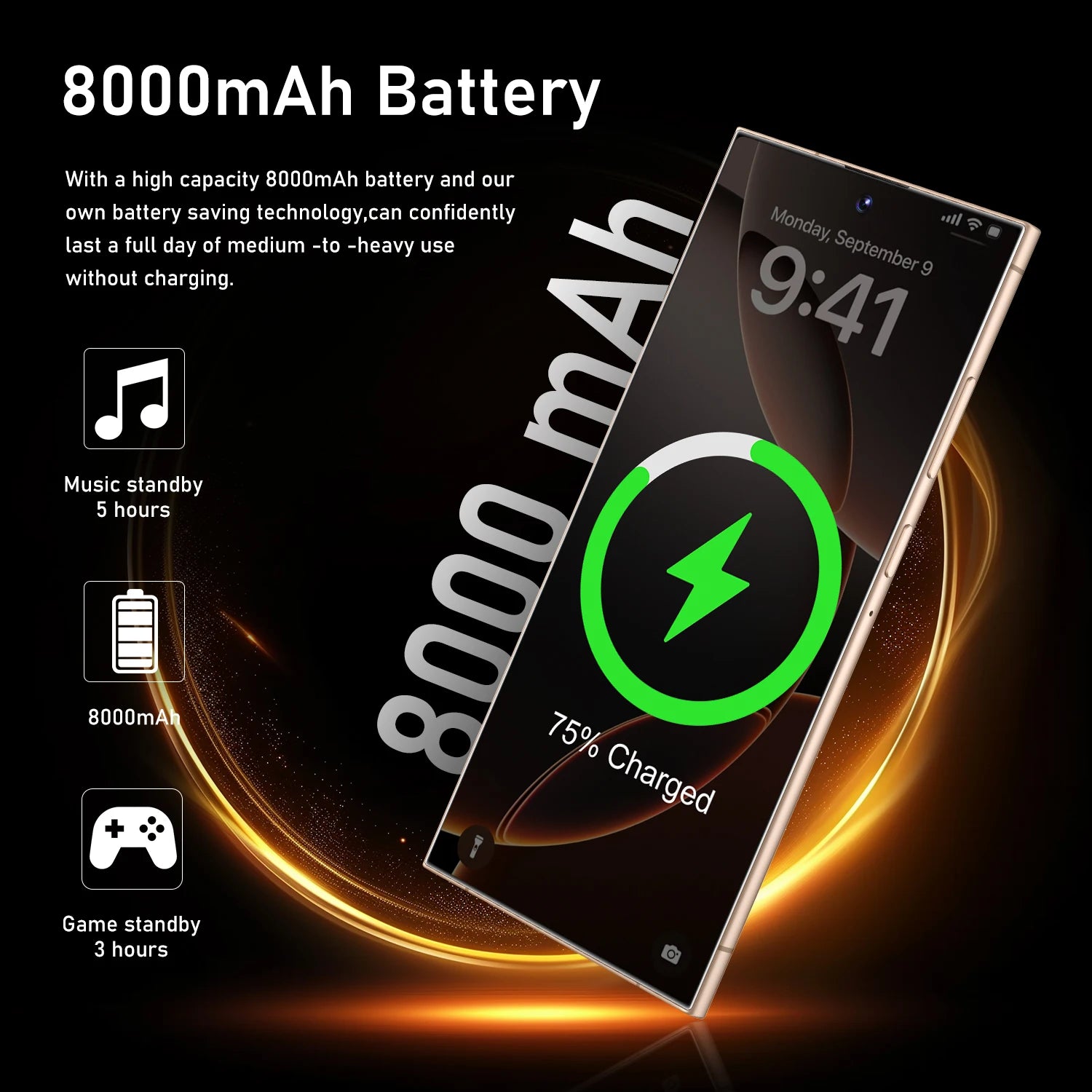 8+256GB Smartphone Android Cell Phone Mobile Phones Original Cellphone 7.3 Inch 4G 5G GSM WiFi Touch Screen Smart Phone - Tidesmit