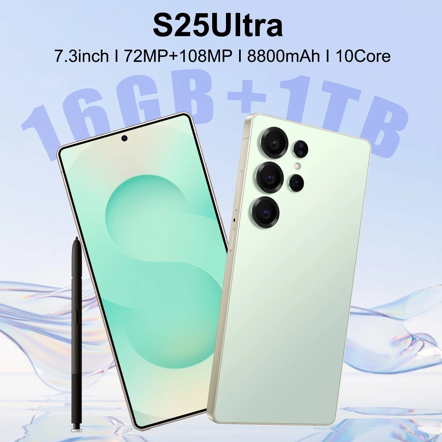 Unlocked 5G Smartphone, 7.3-Inch AMOLED, 16GB RAM, 1TB Storage - Tidesmit Tidesmit