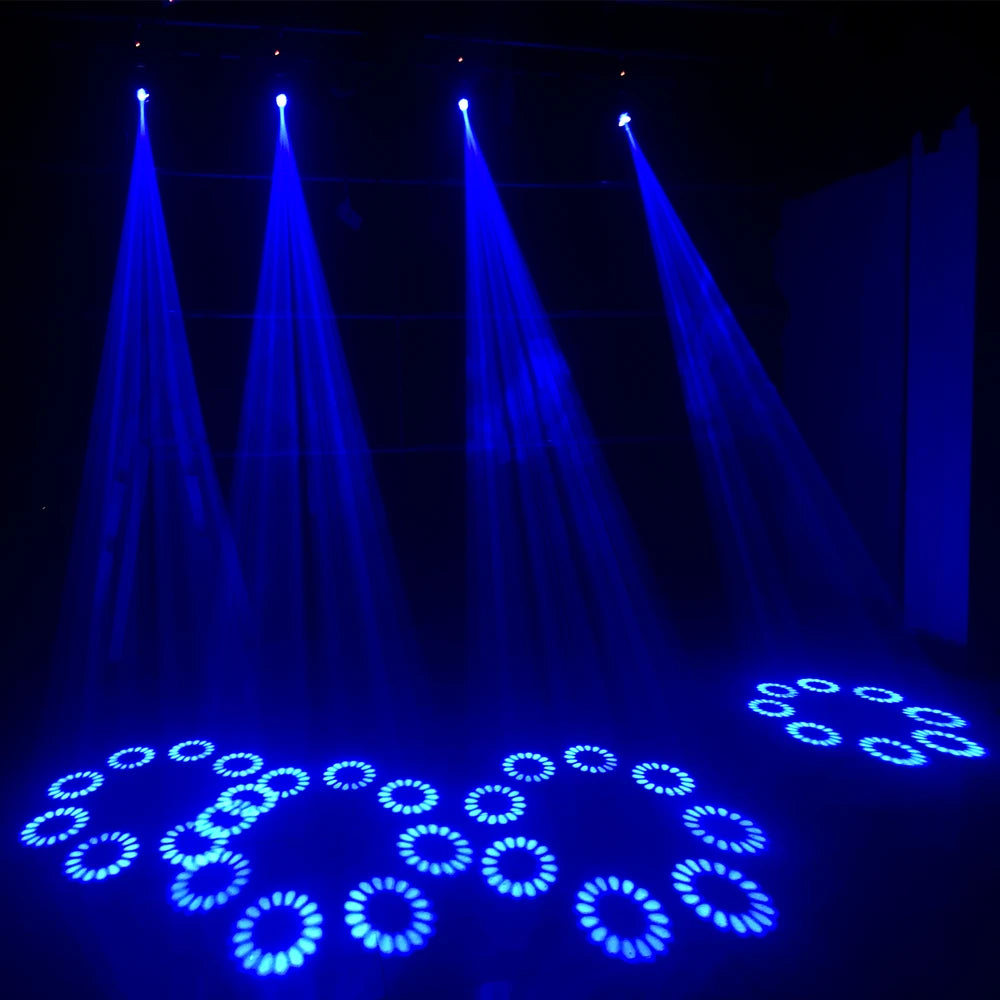 2PCS Mini LED Moving Head Light 120W Beam Spot 8 Rotating Prisms DJ DMX Bar Strobe Stage Effect