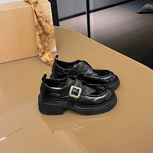 Flagship product: Luxurious quality women platform heels with a 7cm height increase, loafers, women's leather shoes single shoes
