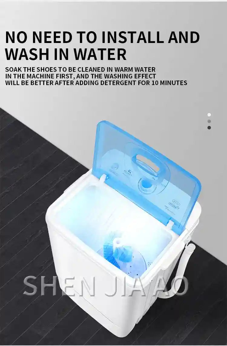 Tidesmit portable electric shoe washing machine for dorms featuring 10-minute deep cleaning brush technology