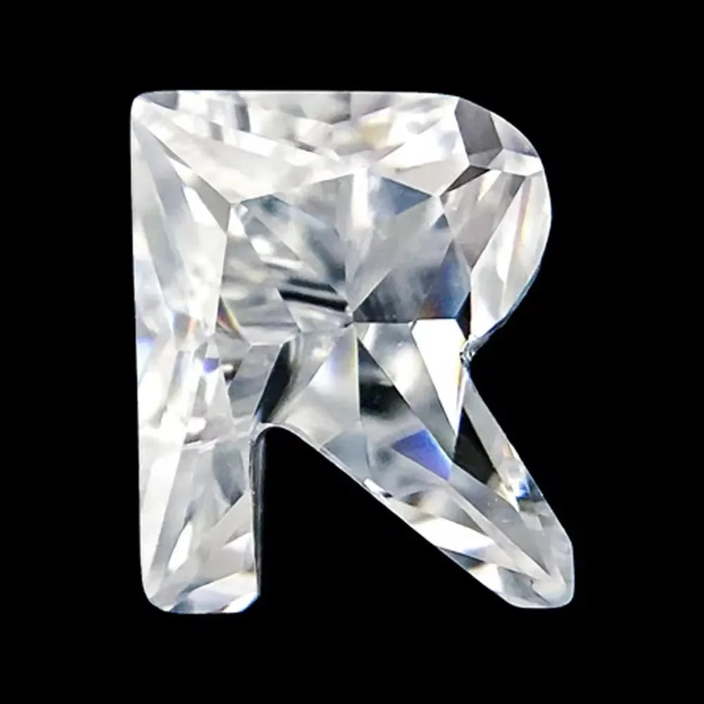 Customizable GRA Certified A-Z White D VVS Lab Created Moissanite Fancy Color Play/Fire Alphabet Jewelry Loose Stone 0.8-1.5CT