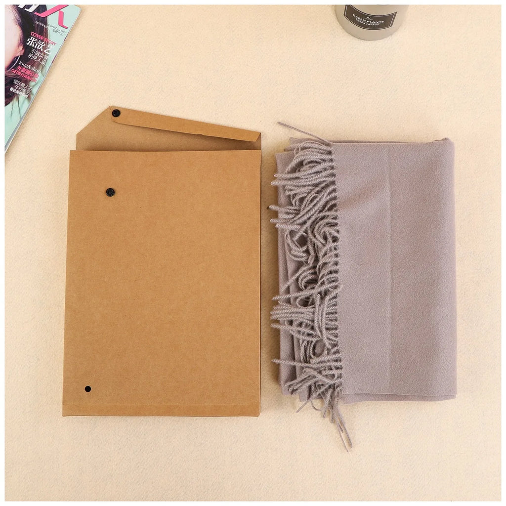 Custom Flat Bottom Stand Pouch Snap Button Recyclable Biodegradable Kraft Paper Clothing Envelope Mailing Bag Protection Grocery