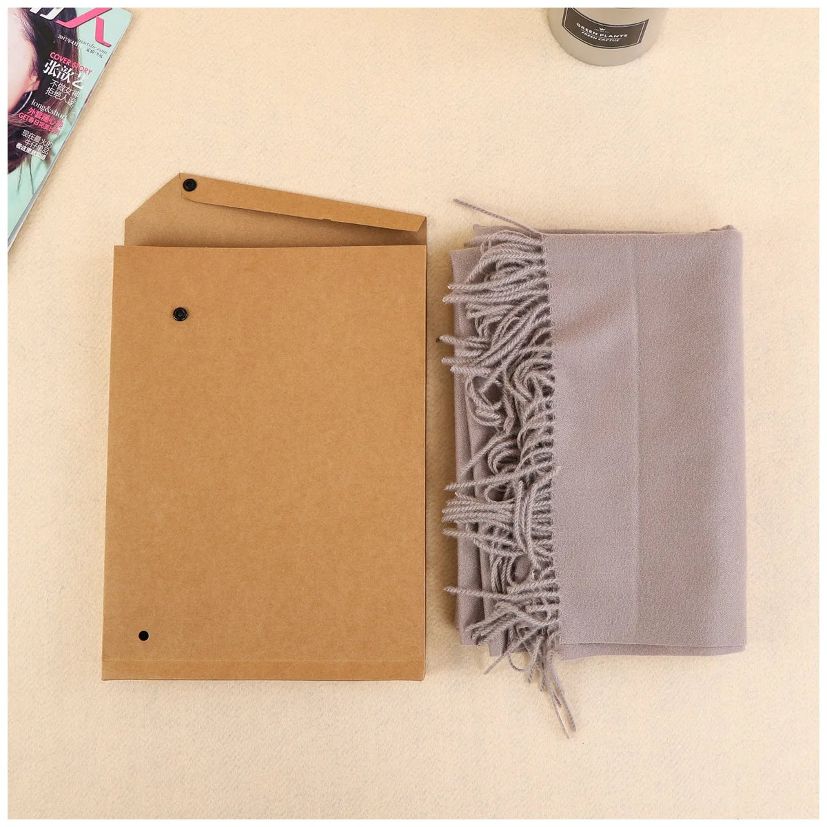 Custom Flat Bottom Stand Pouch Snap Button Recyclable Biodegradable Kraft Paper Clothing Envelope Mailing Bag Protection Grocery