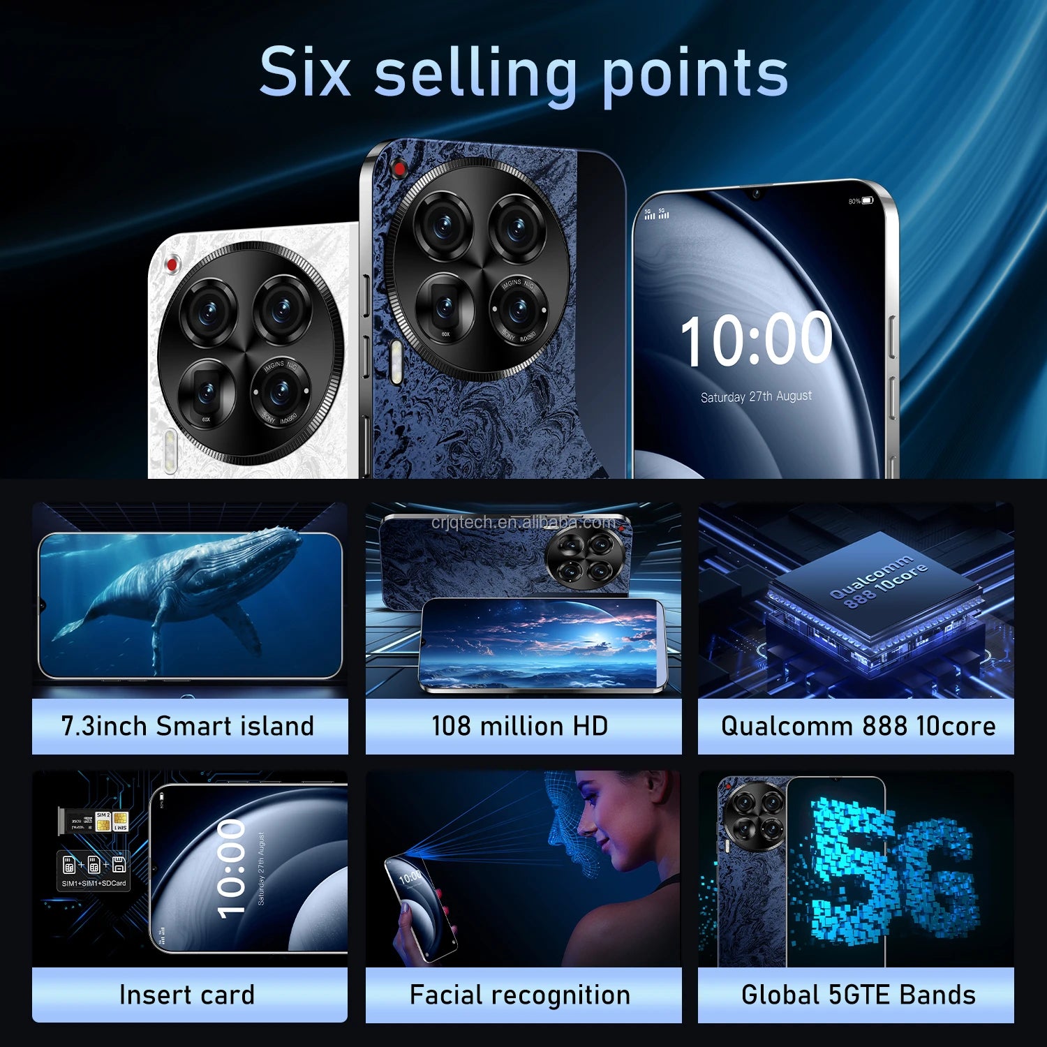 TECHNO NEW Original Camon 30 Pro Folding Mobile Phone James Business Dual-screen 108MP 5G Smartphone  865 Red Cowhide 12+512g - Tidesmit