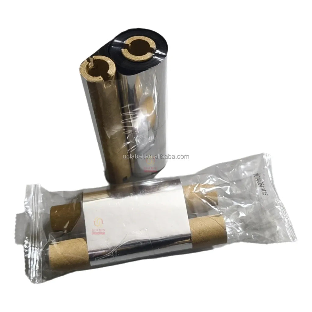 White Black Wax Resin Thermal Transfer Printing Ribbon Foil for Hot Stamping TTR 110*74 Compatible Label Printer