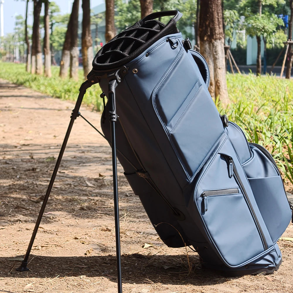 JBoss Golf Waterproof Full Length 14 Ways Brown Navy Blue Divider Magnetic Pocket Fast Delivery Golf Stand Bag