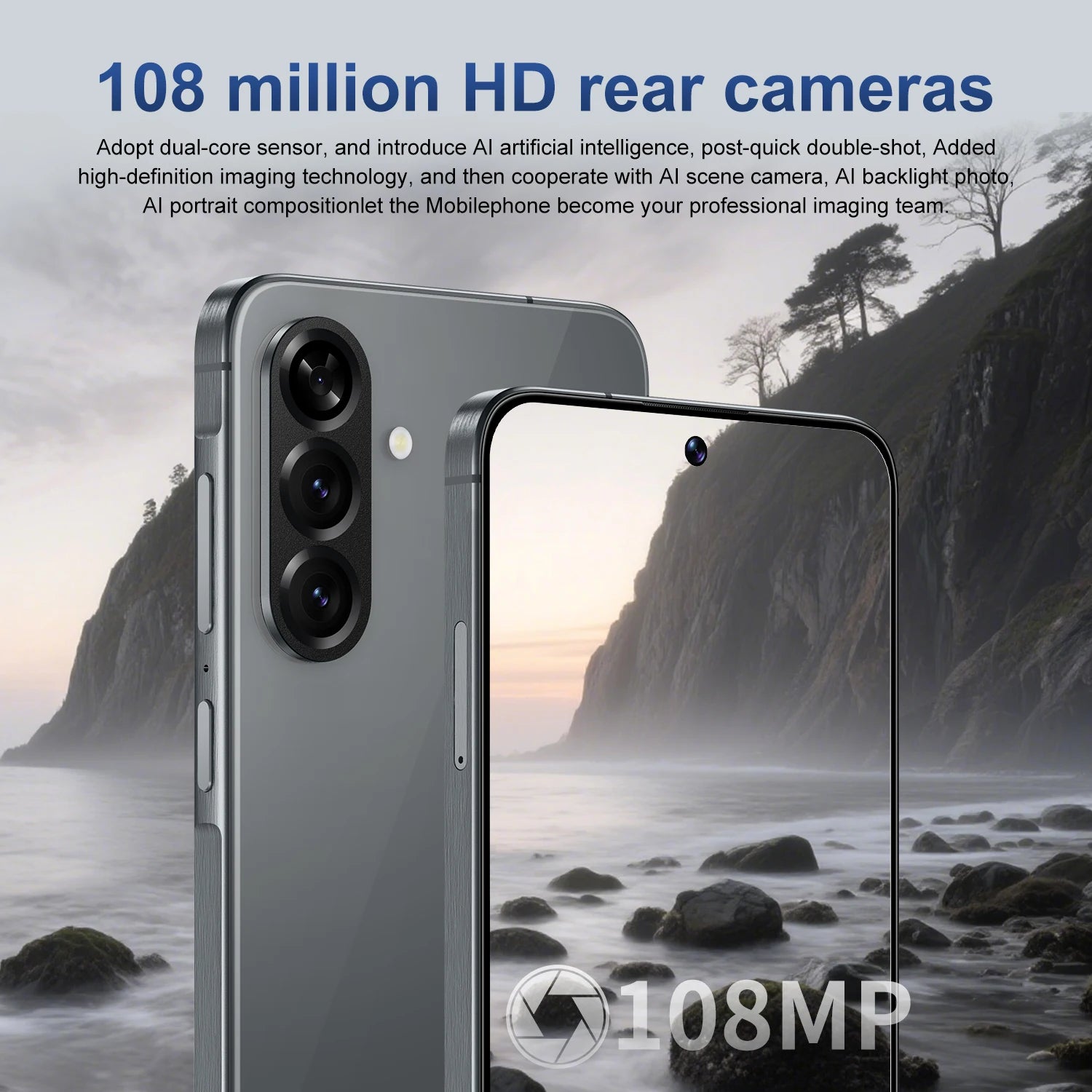 Tidesmit 5G Smartphone, 7.3 Inch OLED, 16GB RAM, 1TB Unlocked Tidesmit