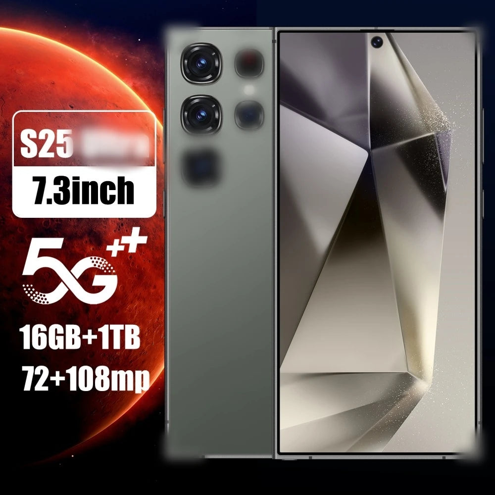 Hot Selling RTS S25 Original 16gb+1tb 72MP+108MP Face Unlock Full Display Android 14 Cell Phone Smart Mobile Phone 7.3inch - Tidesmit