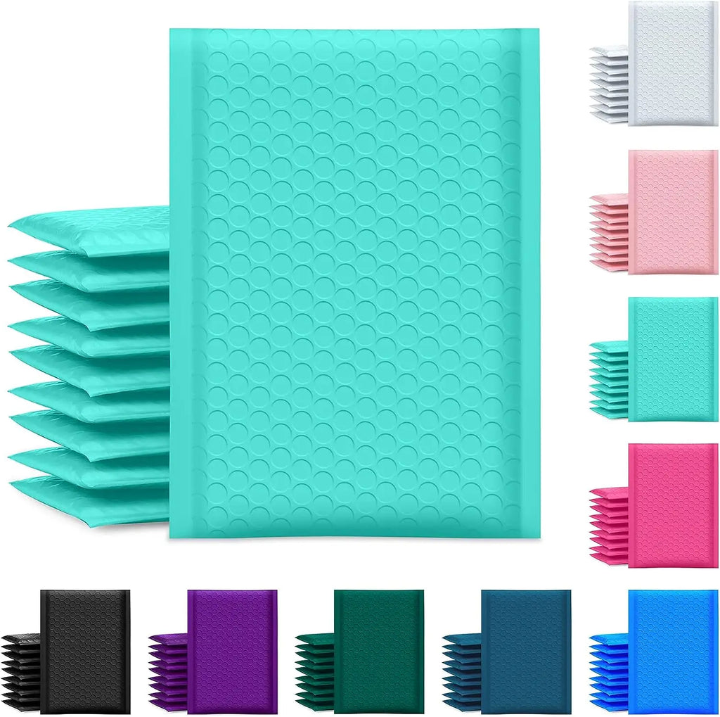 Matte Mailing Bags Custom logo Printing Shipping Package Biodegradable Metallic Bubble Mailers for Express Clothing