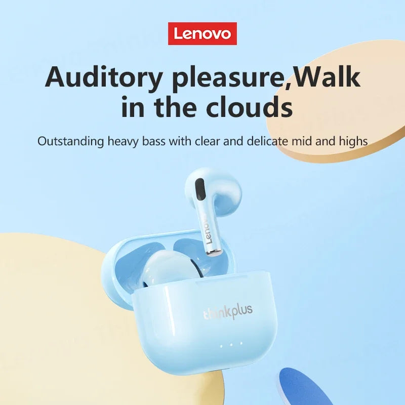 Lenovo LP40 Plus Bluetooth Earphones Wireless Headset Noise Reduction Headphones 230mAh HiFi Stereo Sports Earbuds With Mic Tidesmit