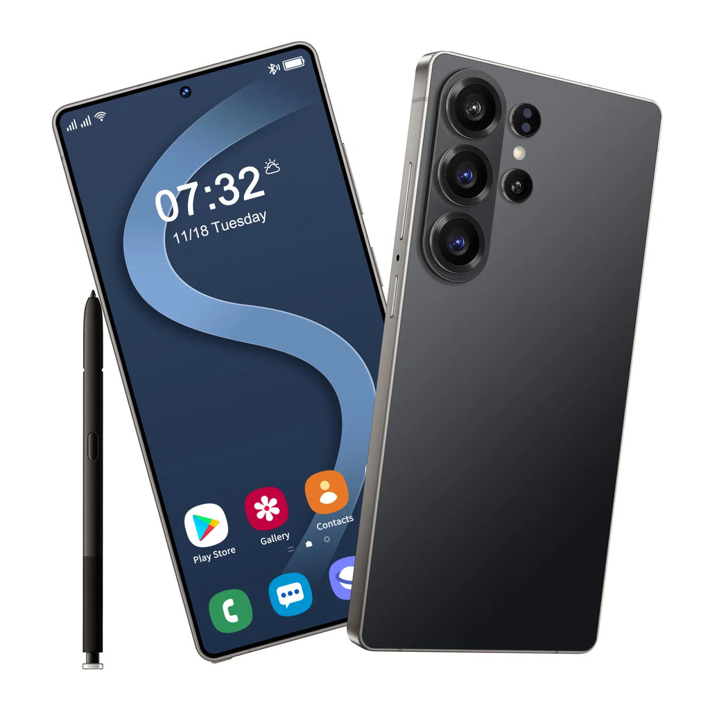 S26 Ultra 5G smartphone with 7.3-inch display 16GB RAM and 1TB storage showing side profile view