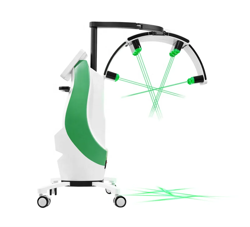 Standing LLLT fat burning machine with green laser light therapy for painless weight loss and body slimming.
