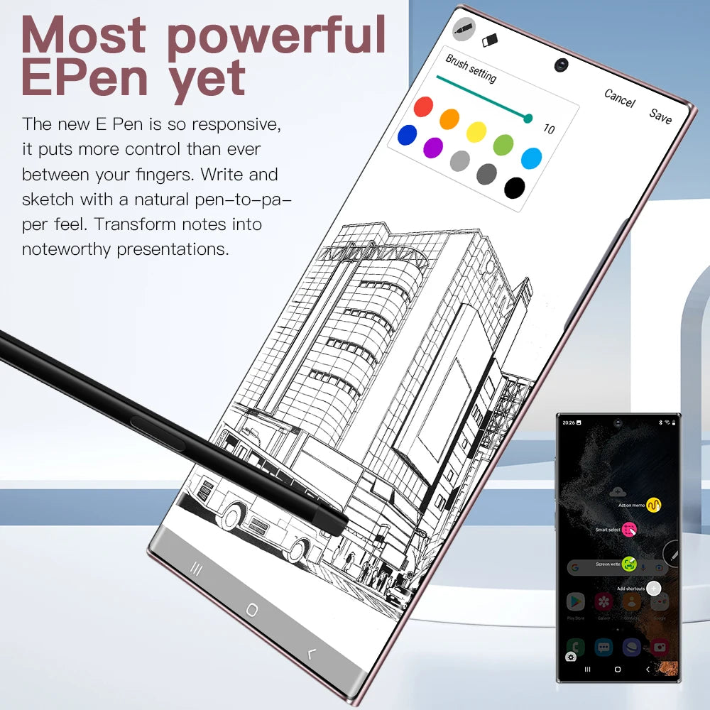 2023 Note 20 Ultra New 7.3inch Smartphone 4g 5g Unlocked Android Mobile Original Cellphone Cell Smart Phone - Tidesmit