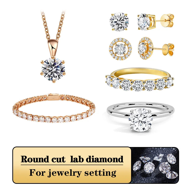 Starsgem Wholesale Price HPHT CVD Diamond 0.5ct 1ct 1.5ct 2ct 3ct 4ct DEF VVS-VS Round Cut Loose Lab Grown Diamond