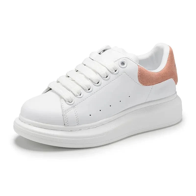 2023 Luxury White Shoes Brand Logo Custom Sneakers Male Female Vulcanize Shoes Thick Bottom Increased Vulcanized Shoes