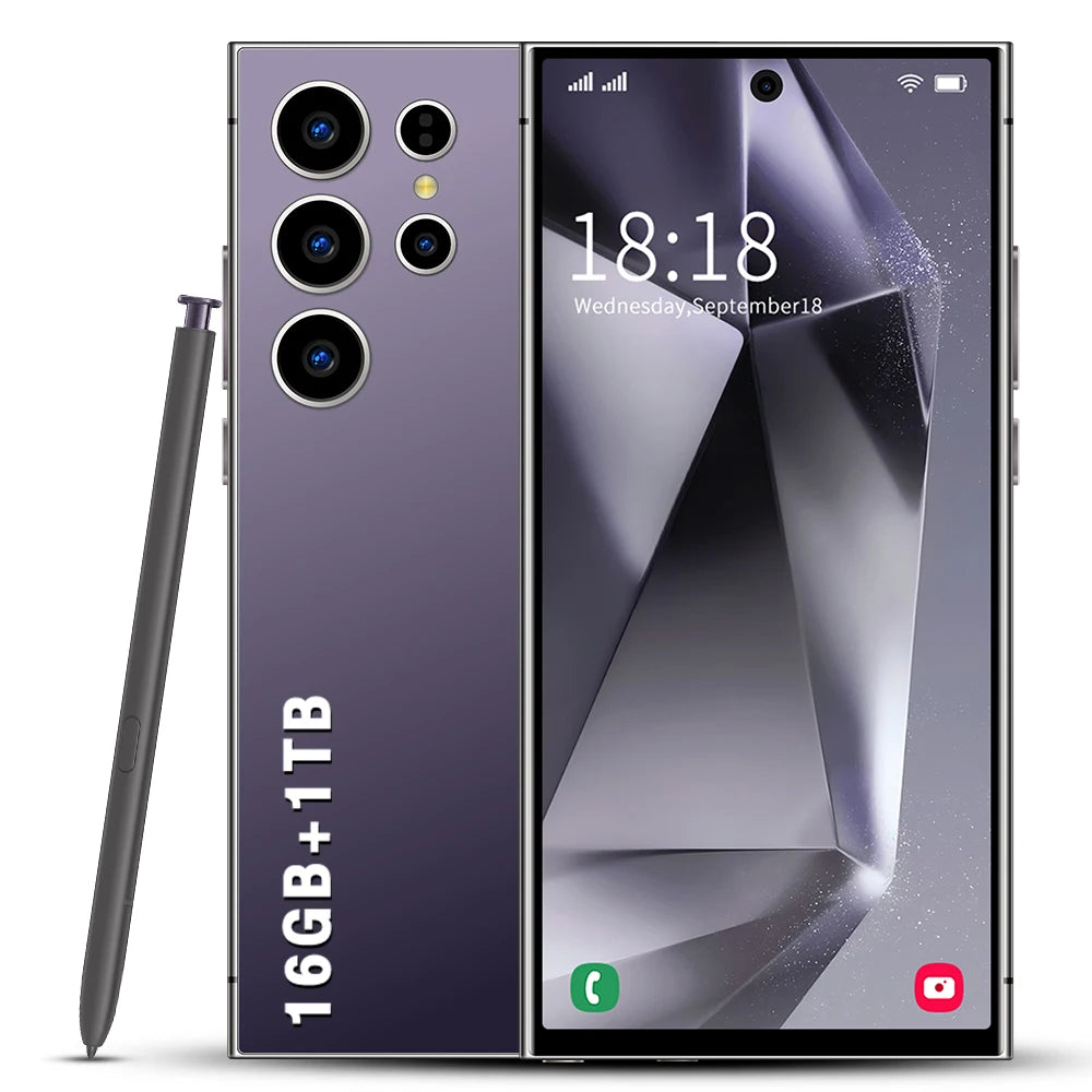 S26 Ultra 5G Smartphone, 1TB Storage, 16GB RAM, 7.3-inch Display Purple 16g 1TB Tidesmit