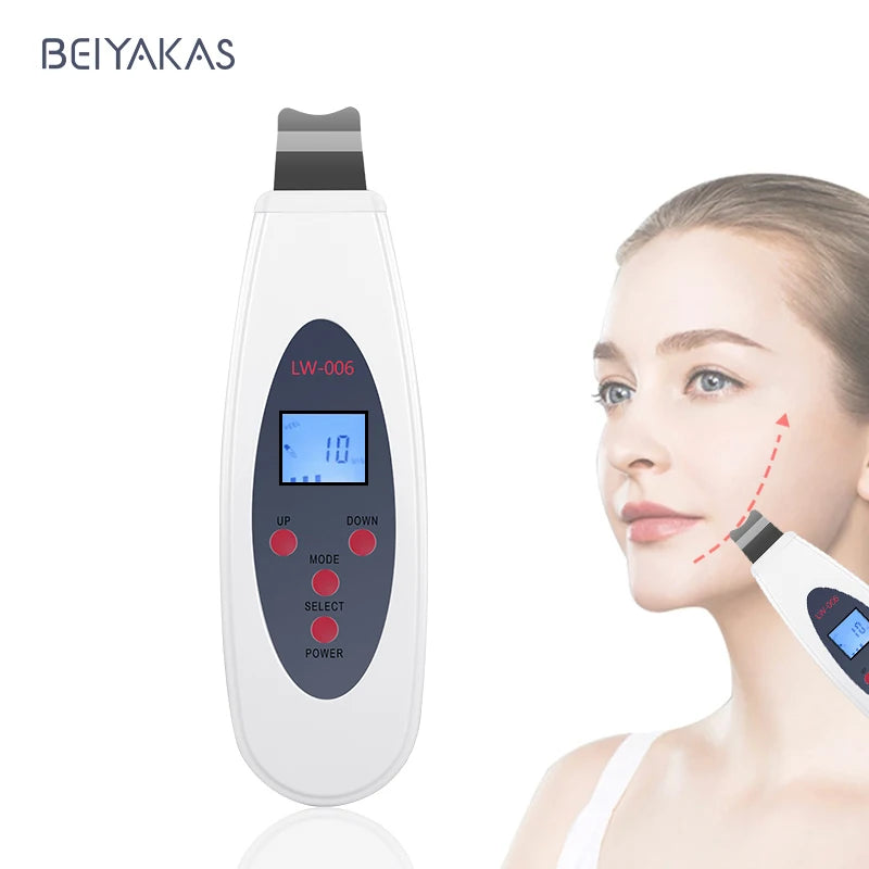 Ultrasonic Skin Scrubber - Professional Deep Pore Cleansing & Lifting Tool Scrubs Treatments Tidesmit