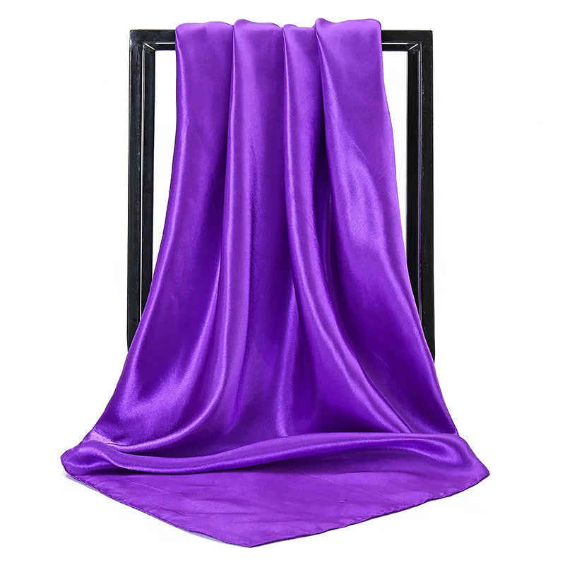 Manufacture of High Quality 90X90 Small 9 Printing Multi-Purpose Headscarf Women'S Silk Scarf