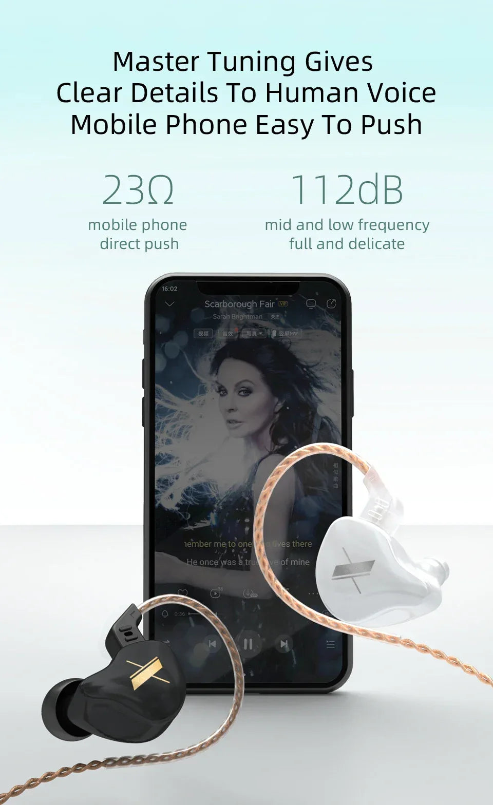 HiFi Wired In-Ear Monitor with Microphone by Tidesmit - EDX Series Tidesmit