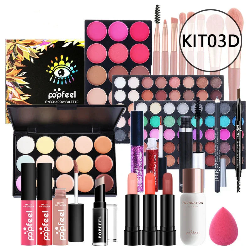 20 Styles New Arrival 20 Different Styles POPFEEL ALL in ONE Full Professional Makeup Kit for Girl ALIBABA KIT03D Tidesmit
