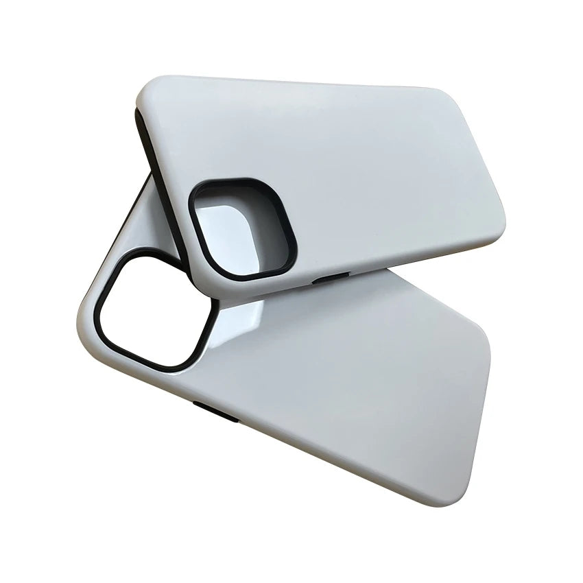 Double Layer Blank Phone Case for Sublimation Printing Thermal Transfer Printing Phone Case MageSafe OPP Bag Tidesmit