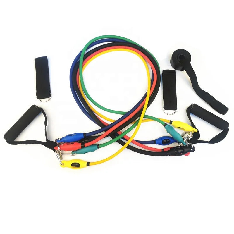 Sunquest Home Gym Accessories Fitness Accessories 11 Pieces Latex Resistance Bands Set Tidesmit