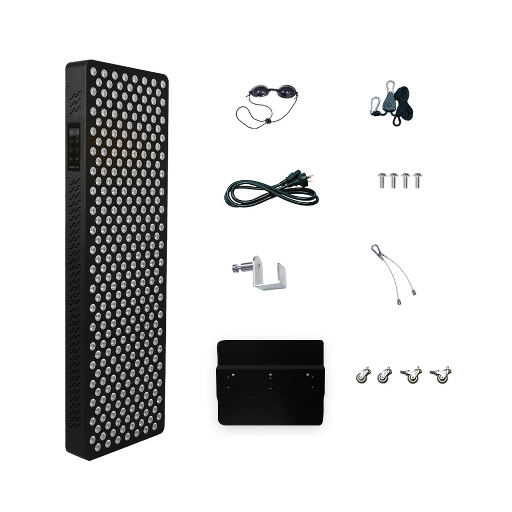 LED Red Light Therapy Panel with Stand Near Infrared Therapy Lamp Devices for Body Pain Relief and Skin Care