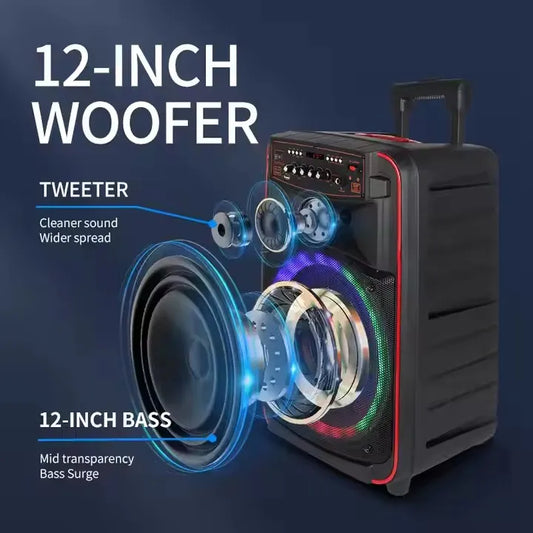 Bluetooth Speaker _2024 Best Seller Rechargeable Led-light-dancing-speaker Flash Led Light Music Lamp Party  Speaker with Led Disco Light