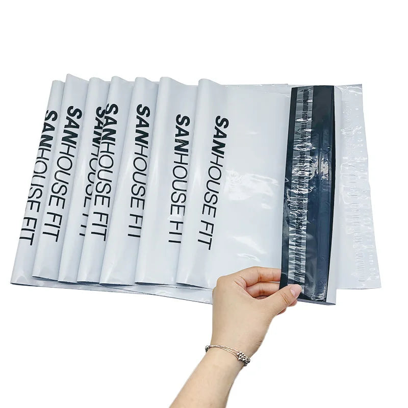 Wholesale Premium Custom Matte Beige Logo Printing Mailer Bags for Shipping