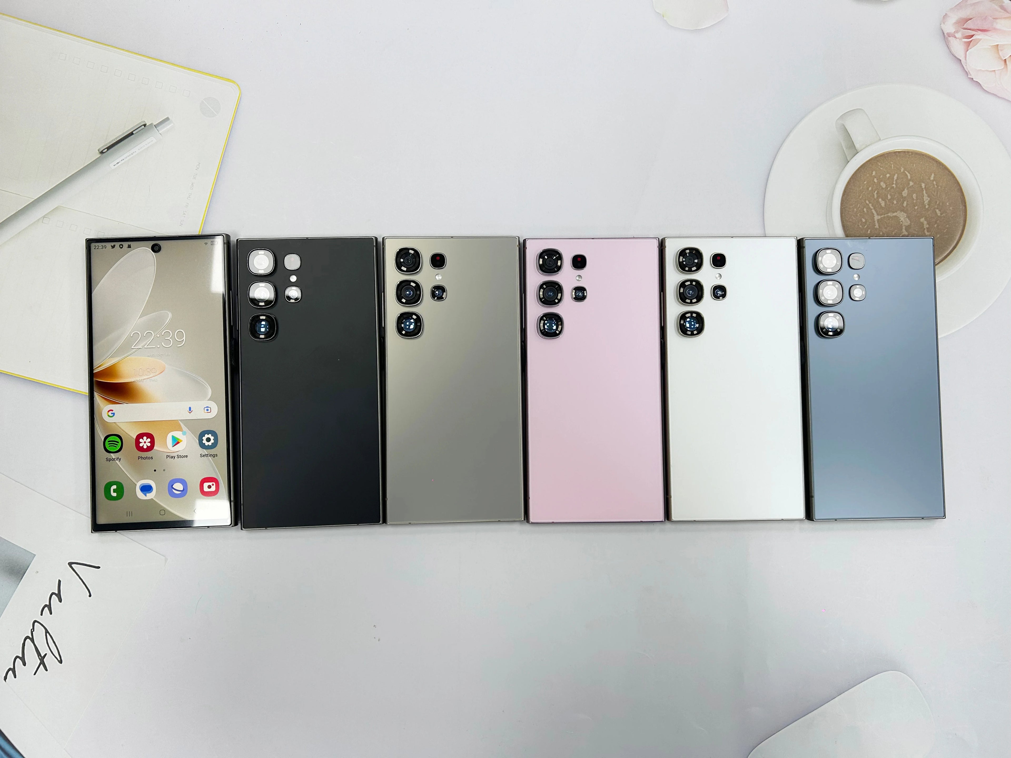 Tidesmit S25U smartphone with 4500mAh battery, 16MP+24MP camera, and fast charging in a sleek modern design.
