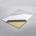 A4 glossy silver vinyl sticker paper sheet with reflective top and light backing