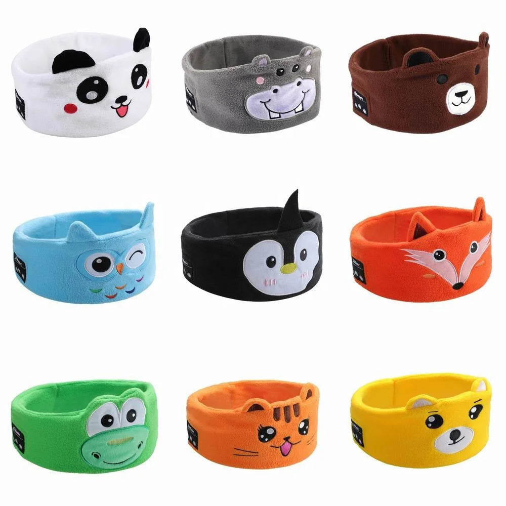 Kids Headphones with Cute Animal Designs Sleep Headband for Children Hairband with Bluetooth Headphones Drop Shipping for Gift Tidesmit
