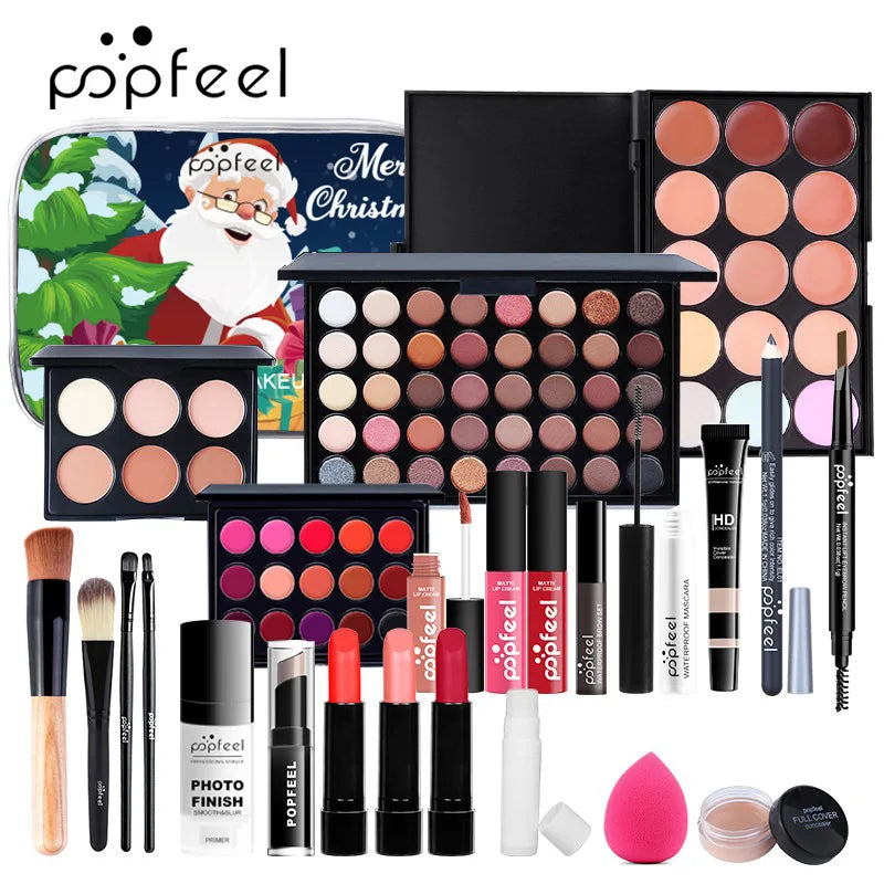Christmas Countdown Gift Box All Saints' Day Makeup Sets for Holiday Gift POPFEEL ALL in ONE Professional Makeup Kit for Girl ALIBABA KIT003H Tidesmit