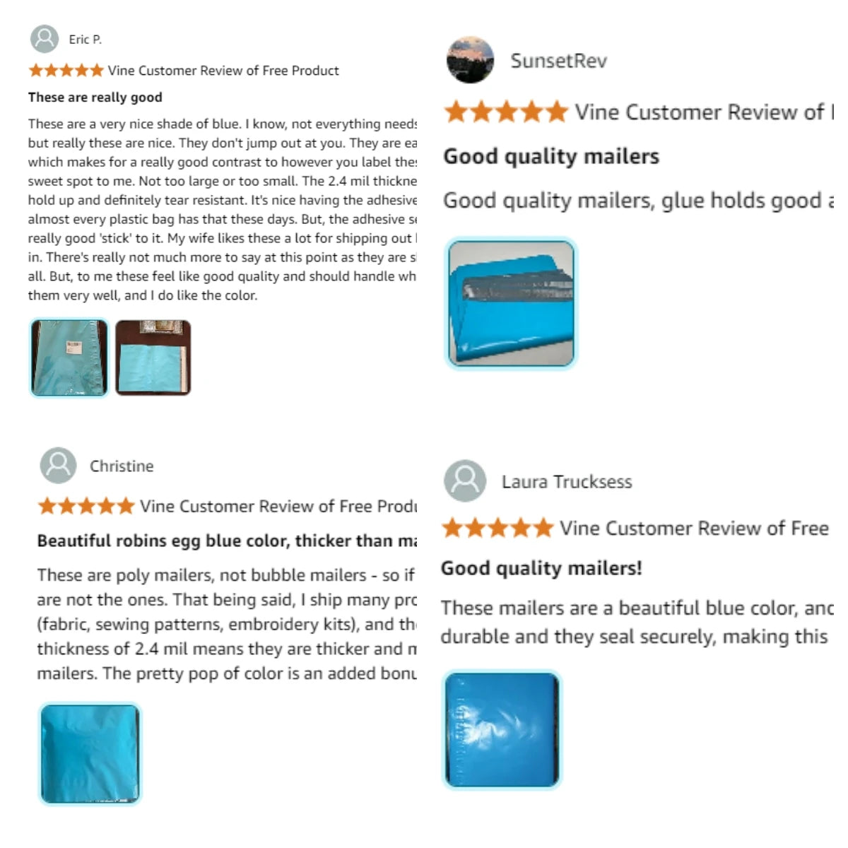 100 PCS 10x13-Inch Blue Poly Mailers Self-Adhesive Waterproof Tear-Resistant Shipping Bag Eco-Friendly 2-Day Shipping 5-Day