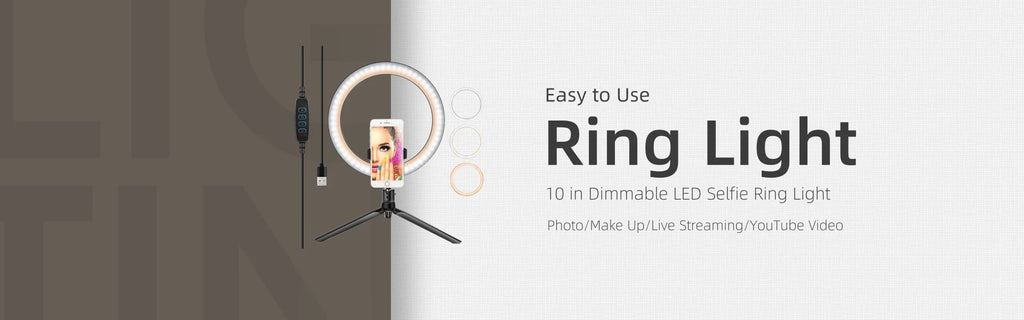 LED Ring Light with Stand 12-Inch | Adjustable Content Creation Lighting Tidesmit