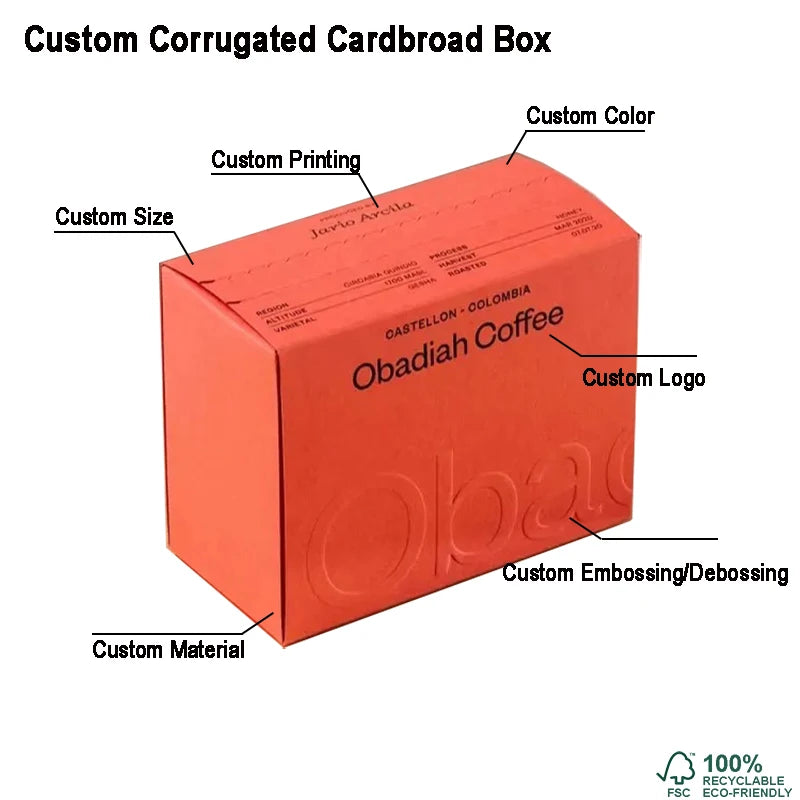 Corrugated Board Box with Tear Strip Manufacturing Custom Black Corrugated Watch Shipping Mailer Glasses Packaging Box