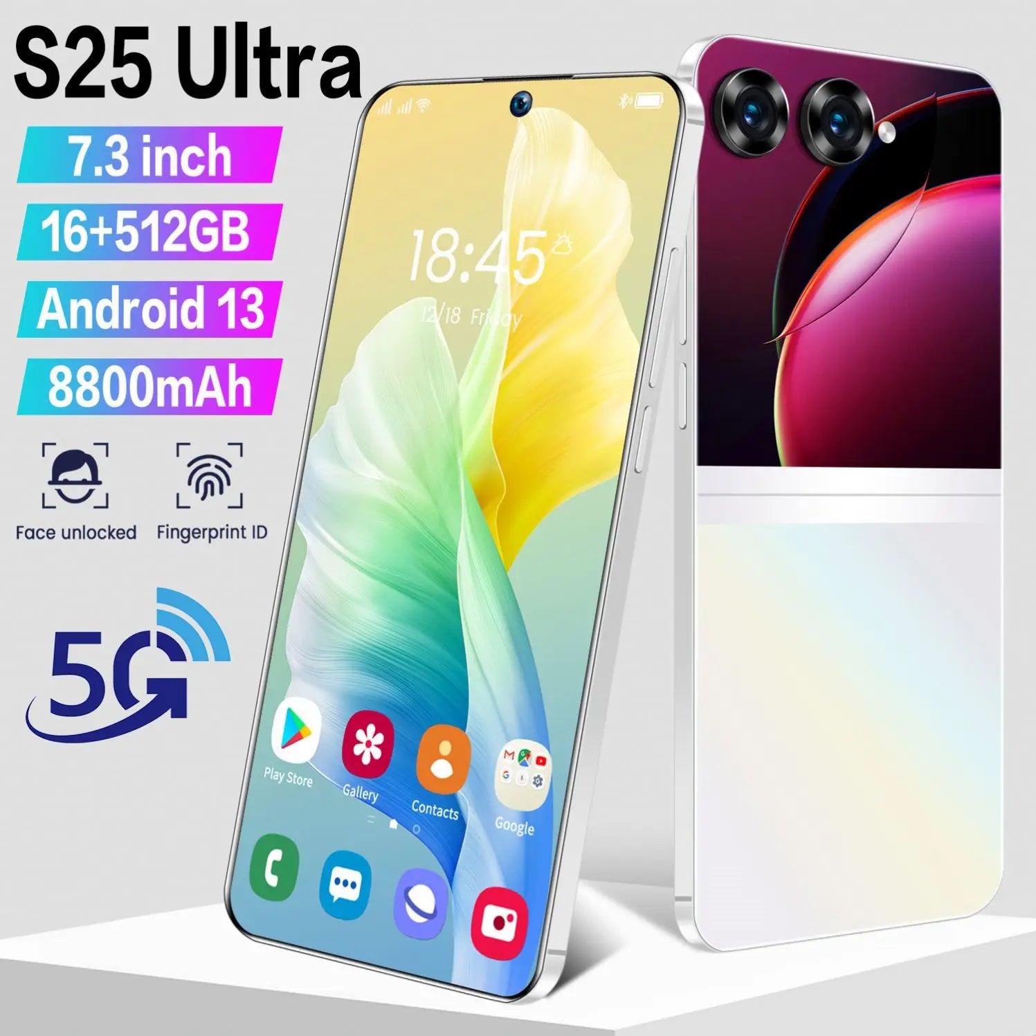 5G Smartphone 512GB Unlocked 6.8 Inch Display | Tidesmit Essential Tidesmit