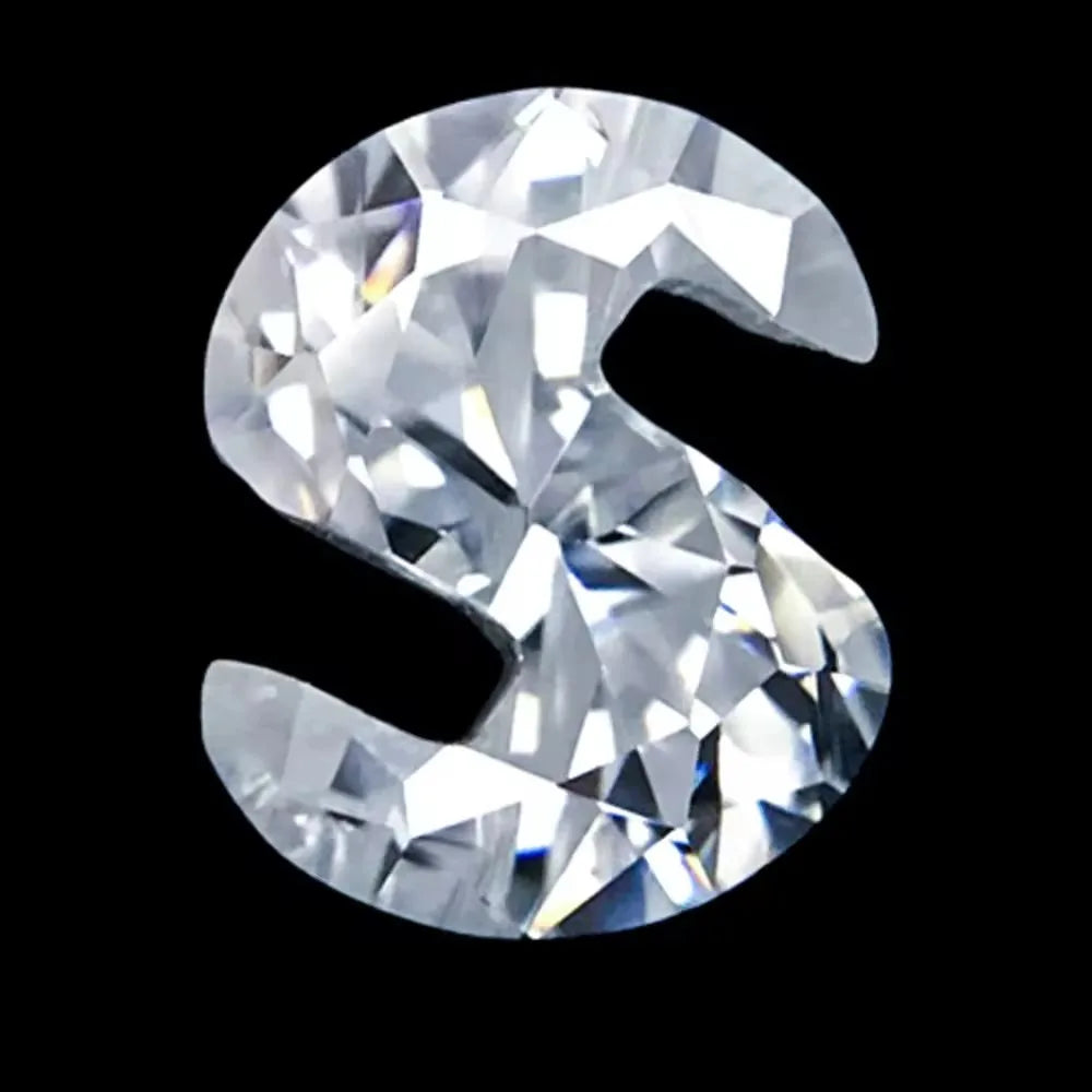 Customizable GRA Certified A-Z White D VVS Lab Created Moissanite Fancy Color Play/Fire Alphabet Jewelry Loose Stone 0.8-1.5CT