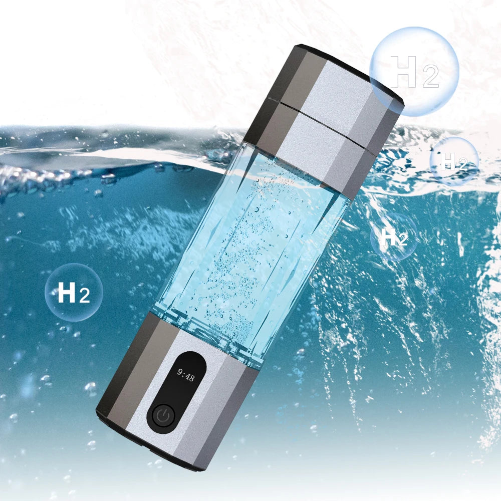 Custom Smart 200ML Hydrogen Ion Water Bottle with 10000ppb Generator USB/Battery for Household Outdoor Use Tidesmit
