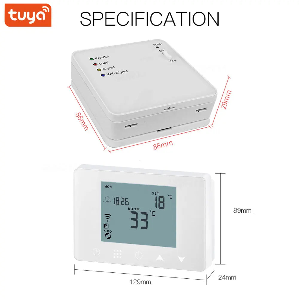 Wireless WIFI RF Thermostat 6 Sub-Chamber Hub Controller Central for Heat Mat/Underfloor Heating/Thermostatic Valves/Gas Boiler